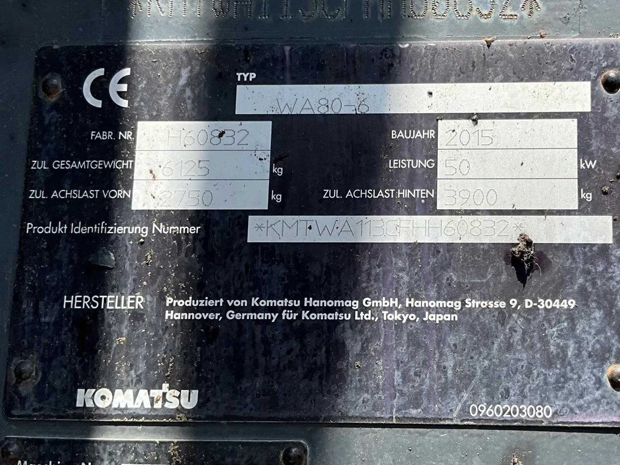מעמיס גלגלים KOMATSU WA80-6 2015 WHEEL LOADER: תמונה 19 מעמיס גלגלים KOMATSU WA80-6 2015 WHEEL LOADER: תמונה 19
