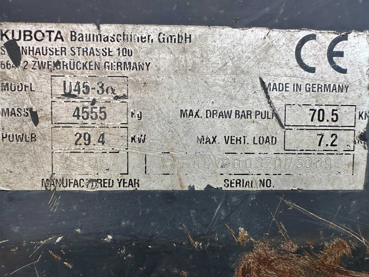 מחפר KUBOTA - 2005 - U45 - 3 - MIDI EXCAVATOR: תמונה 17 מחפר KUBOTA - 2005 - U45 - 3 - MIDI EXCAVATOR: תמונה 17