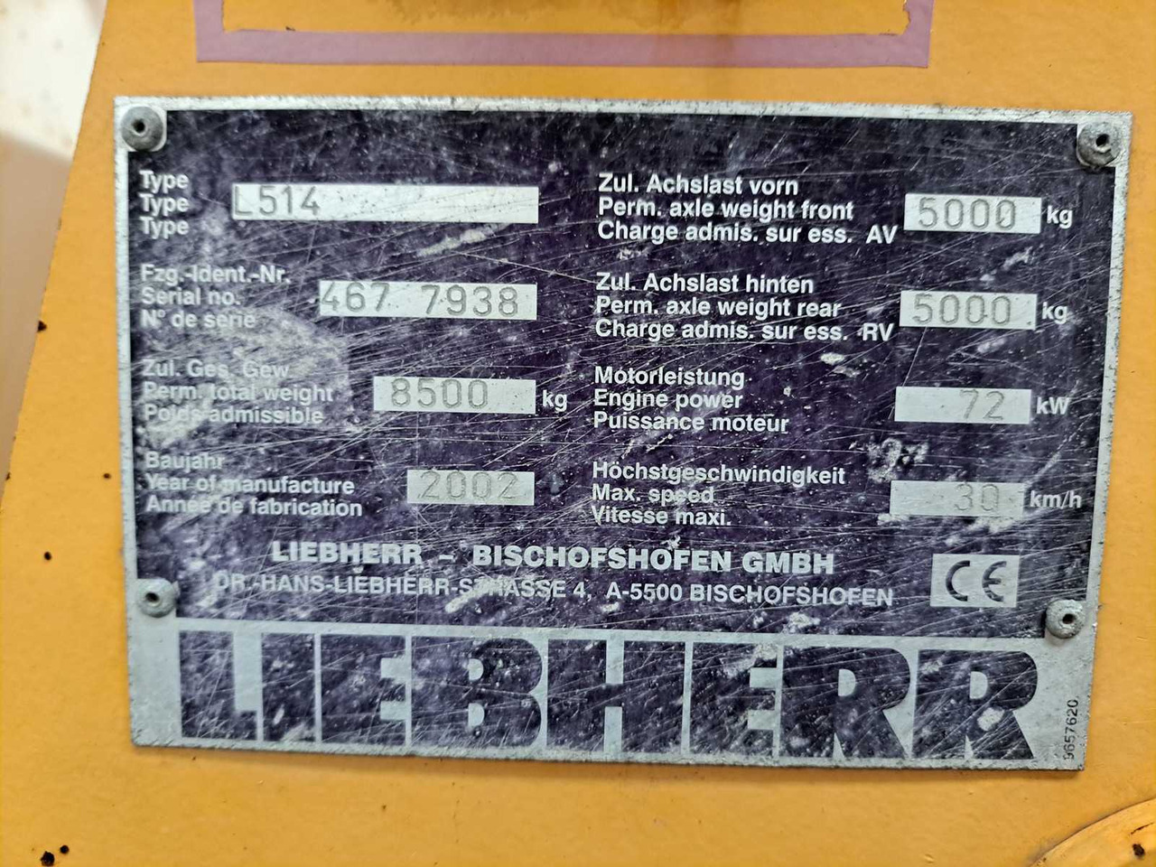 מעמיס גלגלים Liebherr L514: תמונה 21