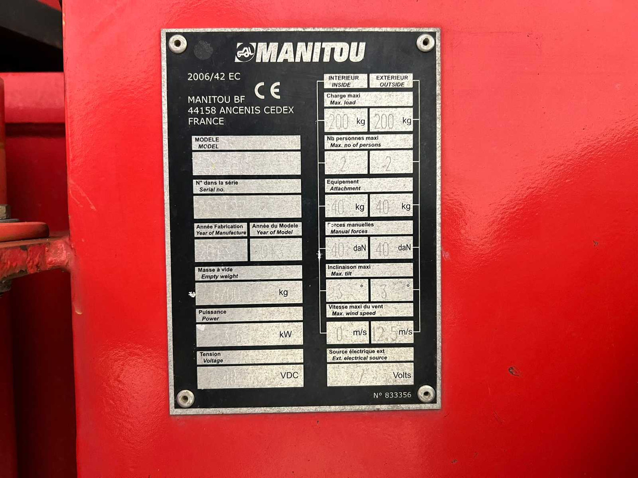 פלטפורמה אווירית MANITOU - 2013 - 150AETJ - AERIAL PLATFORM - 15M WORKING HEIGHT - 154 H: תמונה 9 פלטפורמה אווירית MANITOU - 2013 - 150AETJ - AERIAL PLATFORM - 15M WORKING HEIGHT - 154 H: תמונה 9