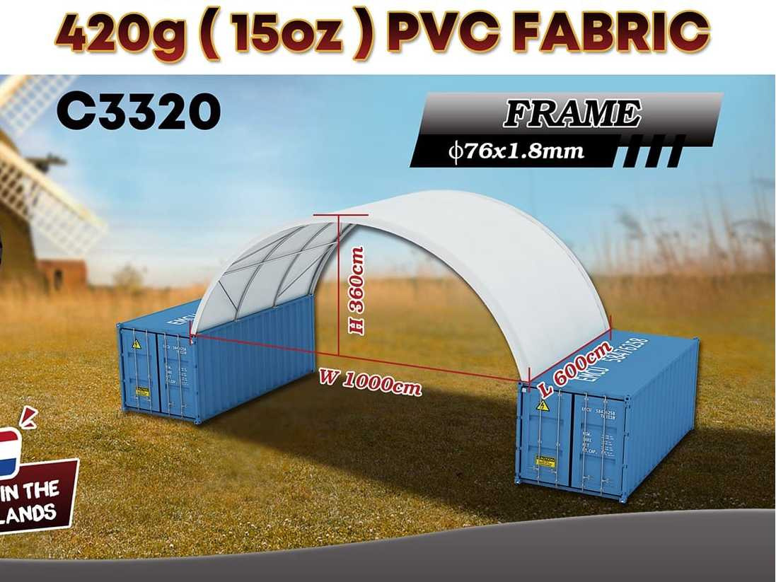 Rhino-Cross-Shelter C3320 - 6x10x3,6 m - מכל אחסון: תמונה 2 Rhino-Cross-Shelter C3320 - 6x10x3,6 m - מכל אחסון: תמונה 2