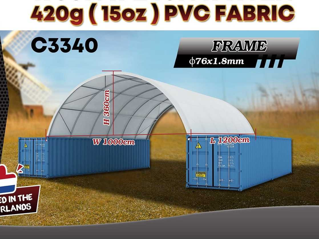 Rhino-Cross-Shelter C3340 - 12x10x3,6 m - מכל אחסון: תמונה 2 Rhino-Cross-Shelter C3340 - 12x10x3,6 m - מכל אחסון: תמונה 2