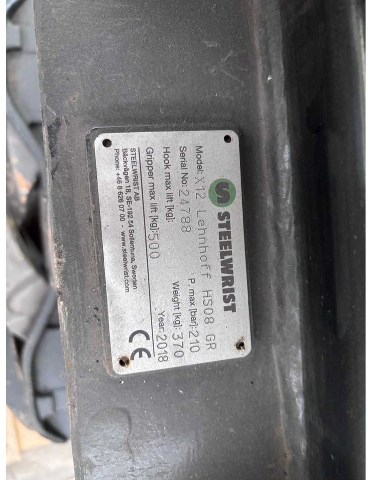 STEELWRIST - X12 LEHNHOFF HS08 - 2018 - GR TILTROTATOR - מעמיס גלגלים: תמונה 5 STEELWRIST - X12 LEHNHOFF HS08 - 2018 - GR TILTROTATOR - מעמיס גלגלים: תמונה 5