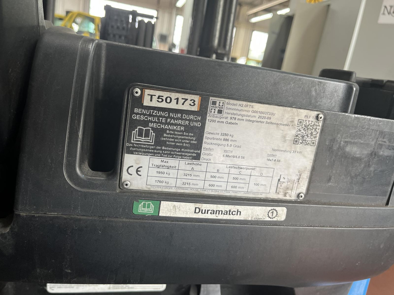 Hyster H2.0FTS - מלגזת LPG: תמונה 3 Hyster H2.0FTS - מלגזת LPG: תמונה 3