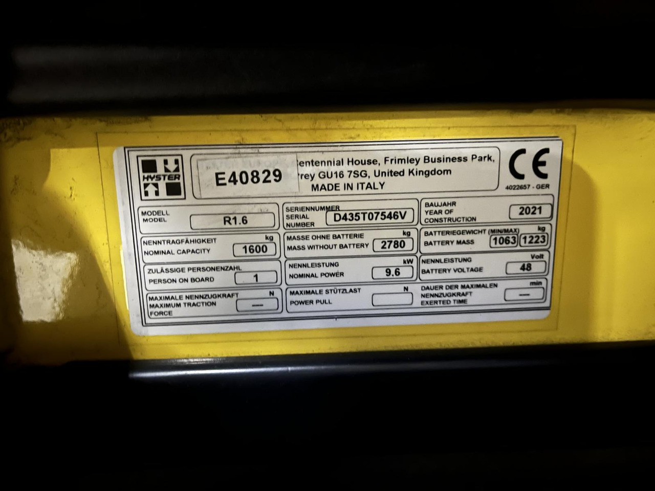 Hyster R1.6 - משאית הגעה: תמונה 4 Hyster R1.6 - משאית הגעה: תמונה 4