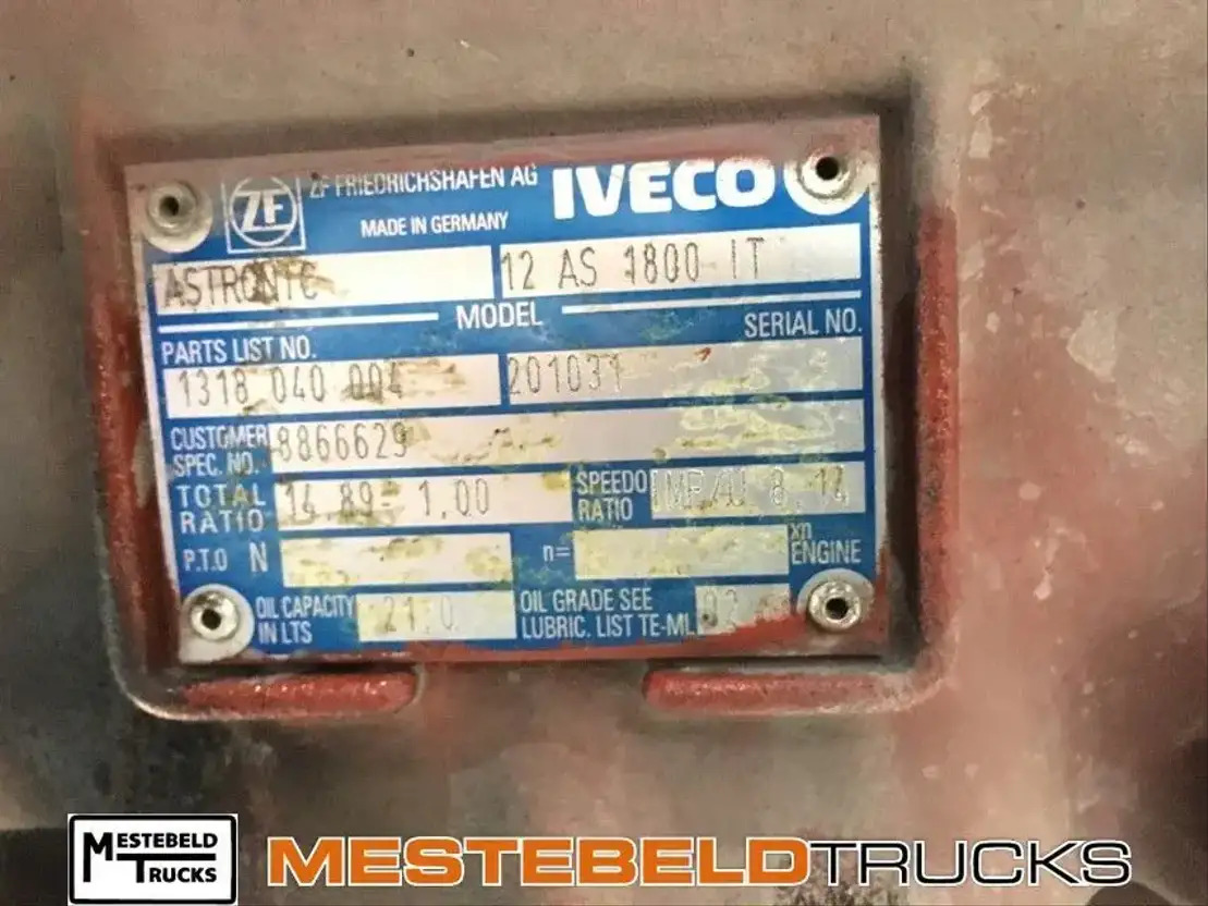 Iveco Versnellingsbak 12 AS 1800 IT - תיבת הילוכים וחלקים עבור משאית: תמונה 3 Iveco Versnellingsbak 12 AS 1800 IT - תיבת הילוכים וחלקים עבור משאית: תמונה 3