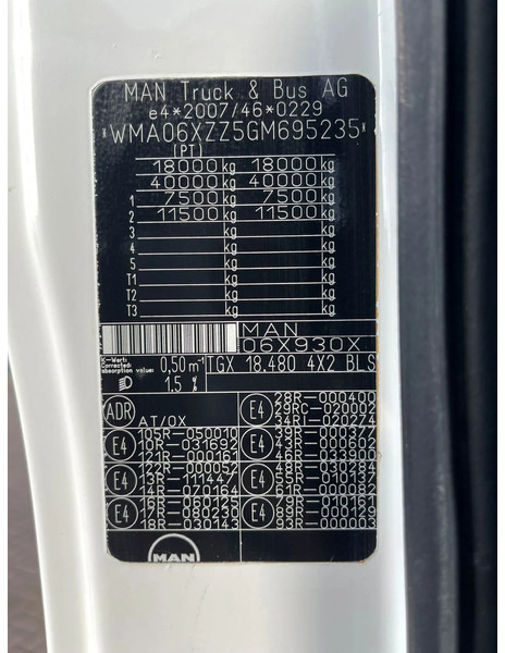 יחידת טרקטור MAN TGX 18.480 Euro 6 Retarder 2 tanks: תמונה 18 יחידת טרקטור MAN TGX 18.480 Euro 6 Retarder 2 tanks: תמונה 18