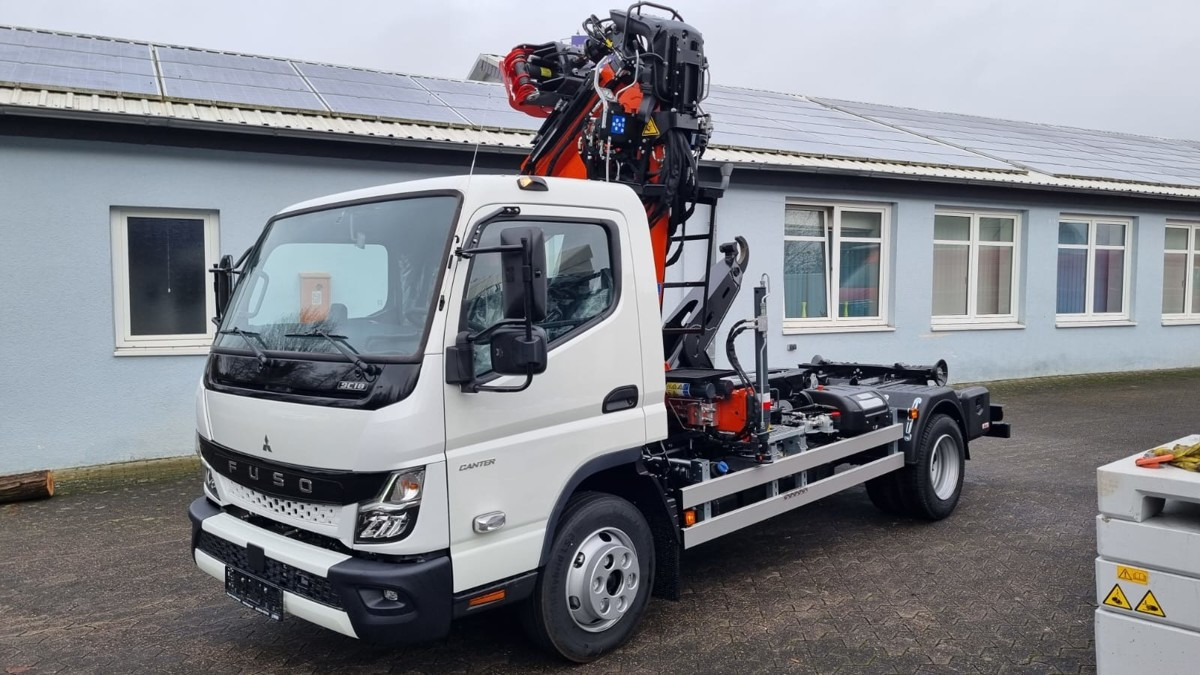 חָדָשׁ משאית הרמת וו, משאית מנוף FUSO FUSO 9C18 City Abrollkipper + Z-Kran Recycling: תמונה 20