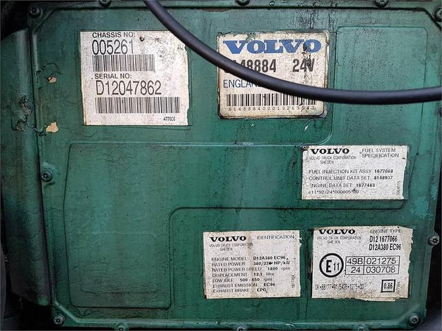 Volvo D12A380 EC96 - חלקי חילוף: תמונה 4 Volvo D12A380 EC96 - חלקי חילוף: תמונה 4