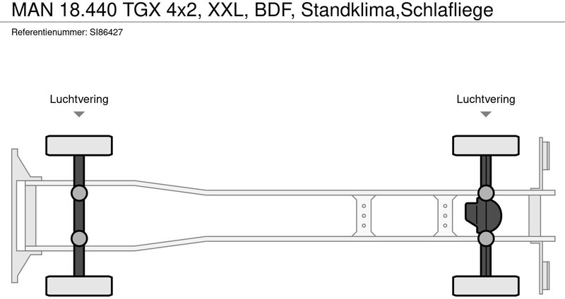 משאית עם שלדת תא MAN 18.440 TGX 4x2, XXL, BDF, Standklima,Schlafliege: תמונה 18