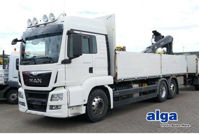MAN 26.440 TGS LL 6x2, Kran Fassi F195AS.22, AHK, AC - משאית צד נופל/ שטוחה: תמונה 1 MAN 26.440 TGS LL 6x2, Kran Fassi F195AS.22, AHK, AC - משאית צד נופל/ שטוחה: תמונה 1