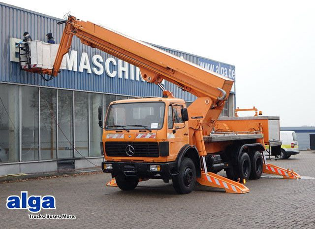 Mercedes-Benz 2222 6x4, Ruthmann, 28m³, 3. Sitz, Blattfederung - פלטפורמה אווירית מותקנת על משאית: תמונה 1 Mercedes-Benz 2222 6x4, Ruthmann, 28m³, 3. Sitz, Blattfederung - פלטפורמה אווירית מותקנת על משאית: תמונה 1