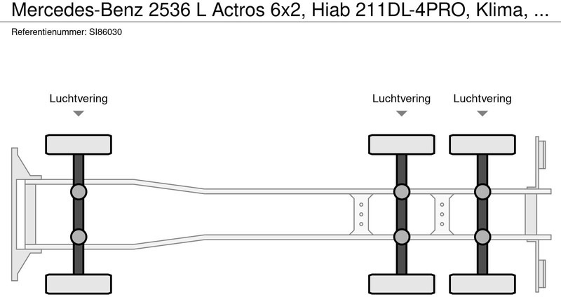 Mercedes-Benz 2536 L Actros 6x2, Hiab 211DL-4PRO, Klima, AHK - משאית צד נופל/ שטוחה: תמונה 2 Mercedes-Benz 2536 L Actros 6x2, Hiab 211DL-4PRO, Klima, AHK - משאית צד נופל/ שטוחה: תמונה 2