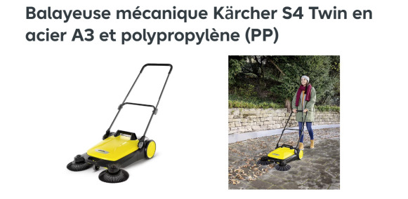 Balayeuse mécanique KARCHER S 4 Twin - מטאטא תעשייתי: תמונה 2 Balayeuse mécanique KARCHER S 4 Twin - מטאטא תעשייתי: תמונה 2