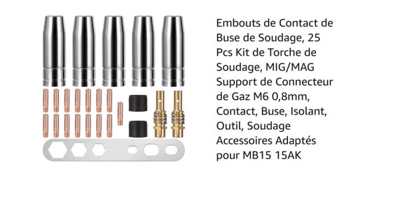 Kit de soudage (25 pièces) - מכונת עיבוד מתכת: תמונה 1 Kit de soudage (25 pièces) - מכונת עיבוד מתכת: תמונה 1