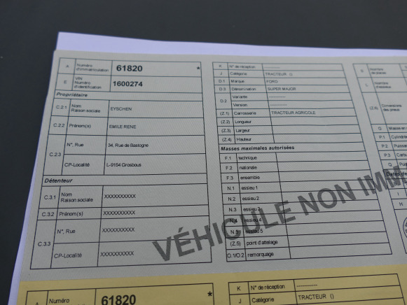 טרקטור חקלאי Tracteur agricole + treuil Ford Super Major: תמונה 19 טרקטור חקלאי Tracteur agricole + treuil Ford Super Major: תמונה 19