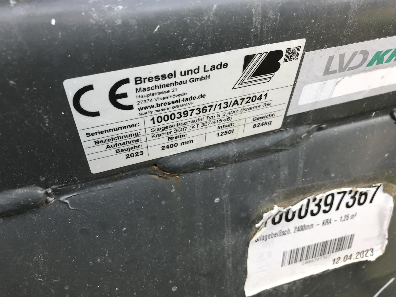 Bressel KRAS-1,25 - 2,40 m - דלי: תמונה 5 Bressel KRAS-1,25 - 2,40 m - דלי: תמונה 5