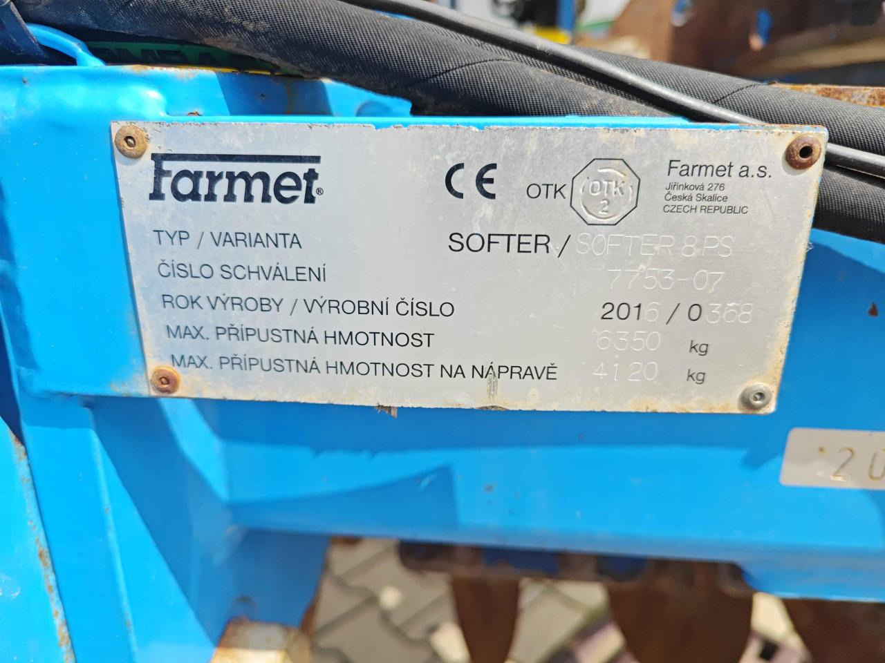 Farmet Softer 8PS - משדדת דיסק: תמונה 3 Farmet Softer 8PS - משדדת דיסק: תמונה 3