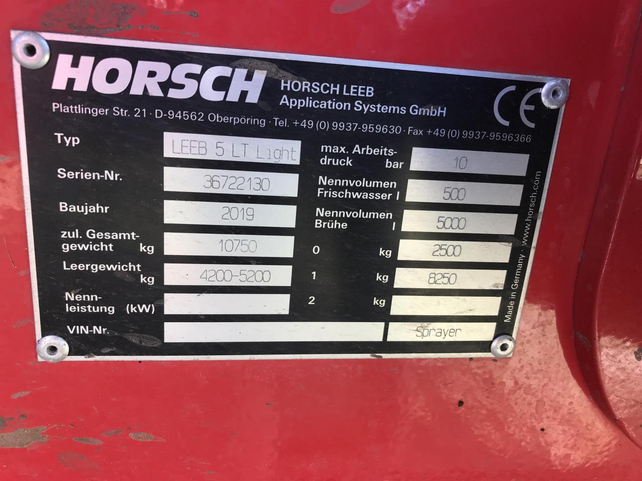 מרסס נגרר Horsch 5LT Light: תמונה 12