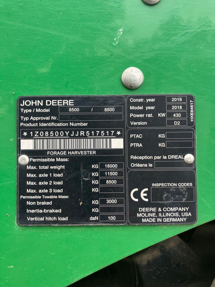 מקצרת מספוא John Deere 8500: תמונה 11