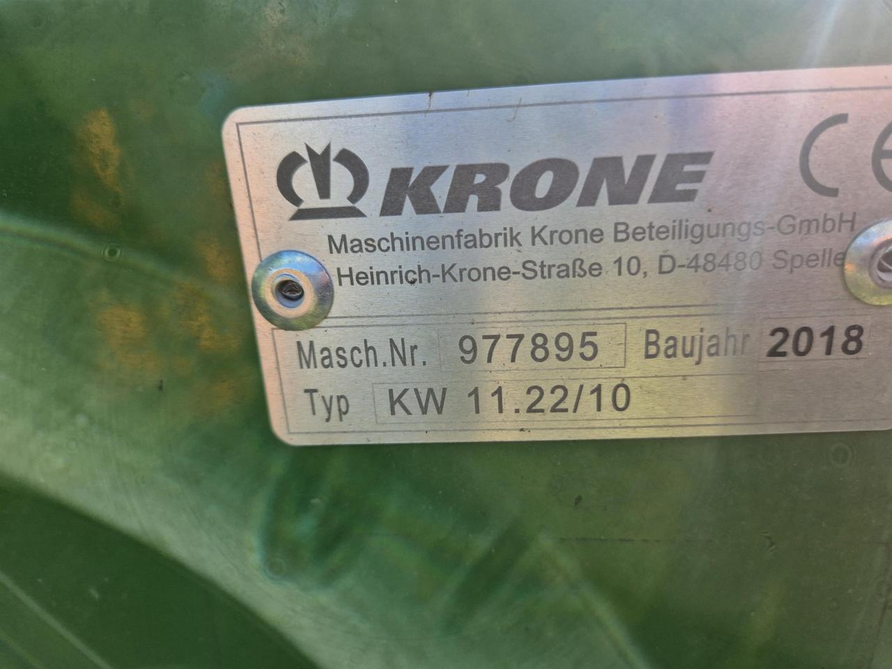 Krone KW 11.22 - גורף/ מגרפה: תמונה 2 Krone KW 11.22 - גורף/ מגרפה: תמונה 2