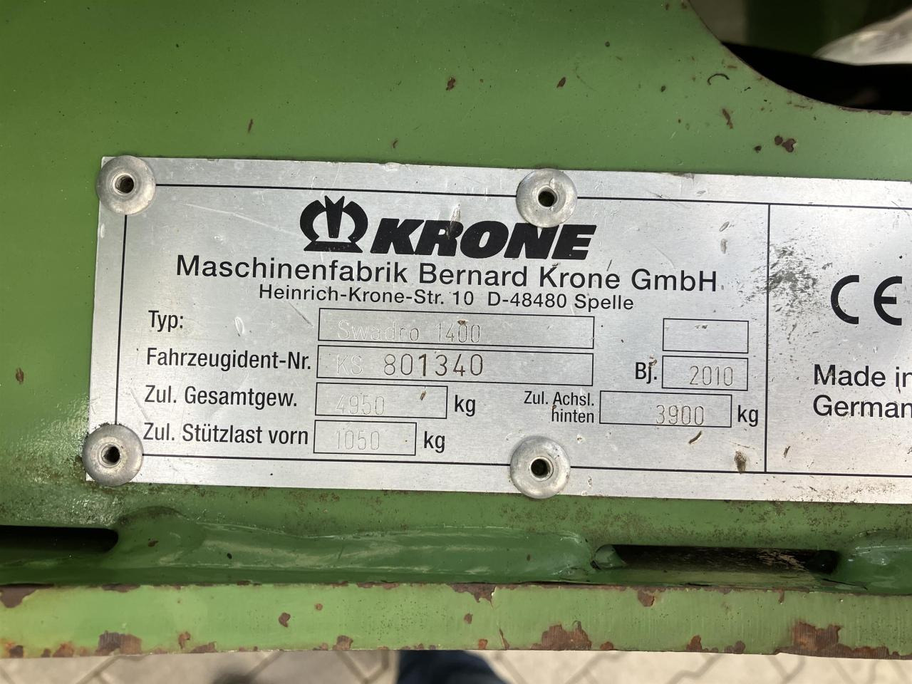 גורף/ מגרפה Krone Swadro 1400: תמונה 10
