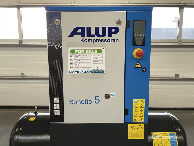 חָדָשׁ מדחס אוויר Alup Sonetto 5 - 200 Elektrische Schroefcompressor 4 kW 470 L/Min 10 Bar op ketel: תמונה 6