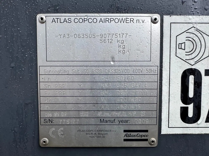 Atlas-Copco QAS 325 VOD Volvo Leroy Somer 325 kVA Silent Rental generatorset - ערכת גנרטורים: תמונה 4 Atlas-Copco QAS 325 VOD Volvo Leroy Somer 325 kVA Silent Rental generatorset - ערכת גנרטורים: תמונה 4