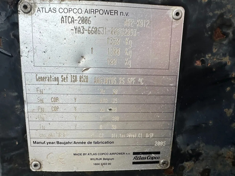 Atlas-Copco QAS 38 Yanmar Mecc Alte Spa 40 kVA Silent generatorset - ערכת גנרטורים: תמונה 5 Atlas-Copco QAS 38 Yanmar Mecc Alte Spa 40 kVA Silent generatorset - ערכת גנרטורים: תמונה 5