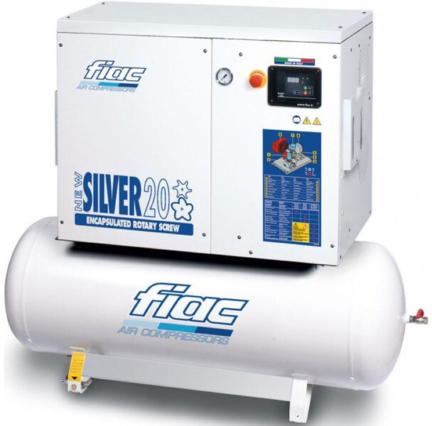 Fiac New Silver 20 / 300 Silent 15 kW 1900 L / min 10 Bar Elektrische Schroefcompressor met ketel - מדחס אוויר: תמונה 1 Fiac New Silver 20 / 300 Silent 15 kW 1900 L / min 10 Bar Elektrische Schroefcompressor met ketel - מדחס אוויר: תמונה 1