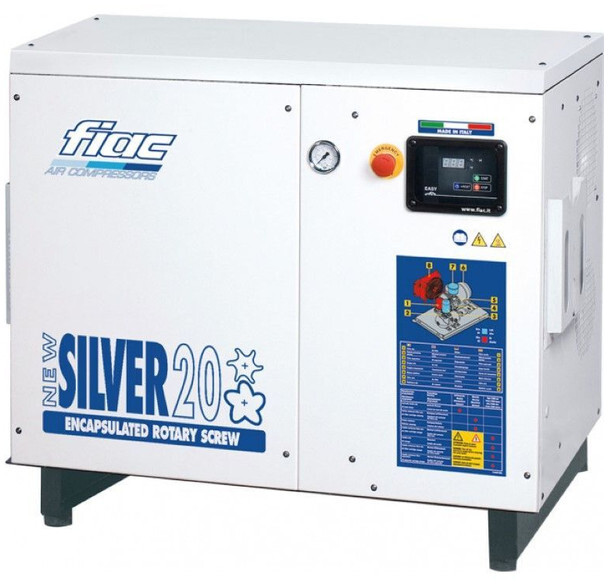 Fiac New Silver 20 Silent 15 kW 1900 L / min 10 Bar Elektrische Schroefcompressor - מדחס אוויר: תמונה 1 Fiac New Silver 20 Silent 15 kW 1900 L / min 10 Bar Elektrische Schroefcompressor - מדחס אוויר: תמונה 1