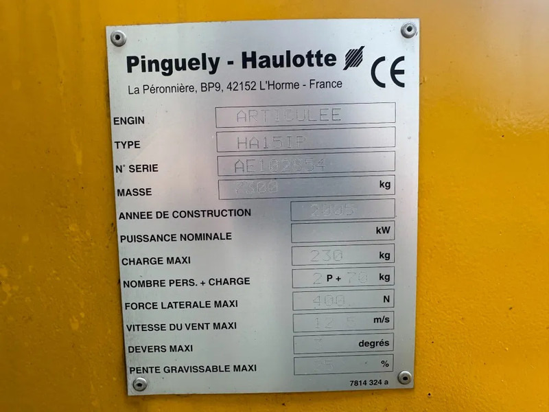Haulotte HA15IP 15 meter werkhoogte Knikarm Elektra Hoogwerker as New ! Accu 2020 - זרוע מרפקי: תמונה 4 Haulotte HA15IP 15 meter werkhoogte Knikarm Elektra Hoogwerker as New ! Accu 2020 - זרוע מרפקי: תמונה 4