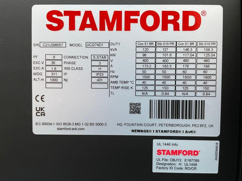 חָדָשׁ ערכת גנרטורים Iveco NEF 45 TM3 Stamford 125 kVA generatorset New !: תמונה 12