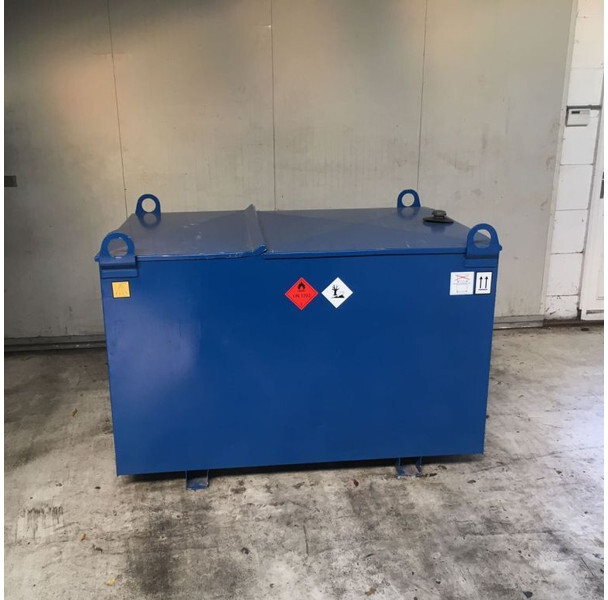 Kiwa IBC Elzinga Machinefabriek 1000 liter IBC Dieseltank met handpomp - מכל אחסון: תמונה 2 Kiwa IBC Elzinga Machinefabriek 1000 liter IBC Dieseltank met handpomp - מכל אחסון: תמונה 2
