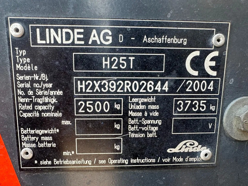 Linde H25T 2.5 ton Triplex Freelift Sideshift LPG Heftruck - מלגזת LPG: תמונה 4 Linde H25T 2.5 ton Triplex Freelift Sideshift LPG Heftruck - מלגזת LPG: תמונה 4