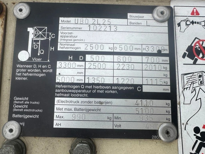 Nissan 2.5 ton Duplex Elektra Heftruck 5 meter hefhoogte - מלגזה חשמלית: תמונה 3 Nissan 2.5 ton Duplex Elektra Heftruck 5 meter hefhoogte - מלגזה חשמלית: תמונה 3