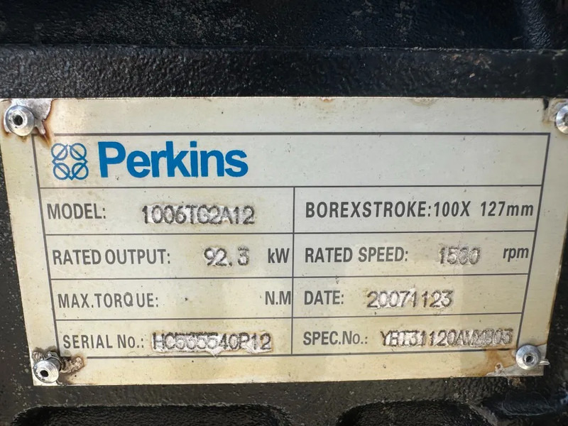 ערכת גנרטורים Perkins Stamford 100 kVA noodstroom generatorset: תמונה 8