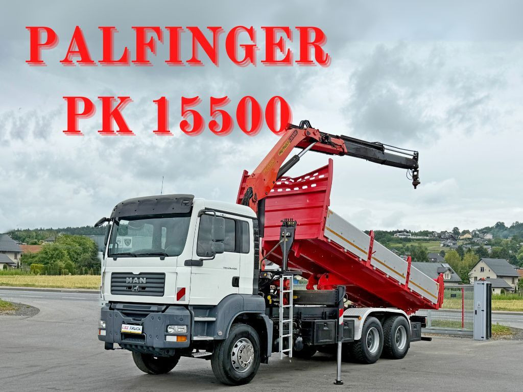 MAN TGA 26.400 * KIPPER 6,00m + PK 15500 * 6x4 * TOP - משאית מנוף: תמונה 1 MAN TGA 26.400 * KIPPER 6,00m + PK 15500 * 6x4 * TOP - משאית מנוף: תמונה 1
