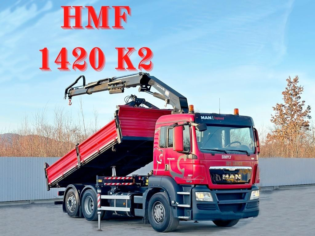 MAN TGS 26.360 Kipper 5,15m*HMF 1420 K2 + FUNK/6x2 - משאית מנוף: תמונה 1 MAN TGS 26.360 Kipper 5,15m*HMF 1420 K2 + FUNK/6x2 - משאית מנוף: תמונה 1