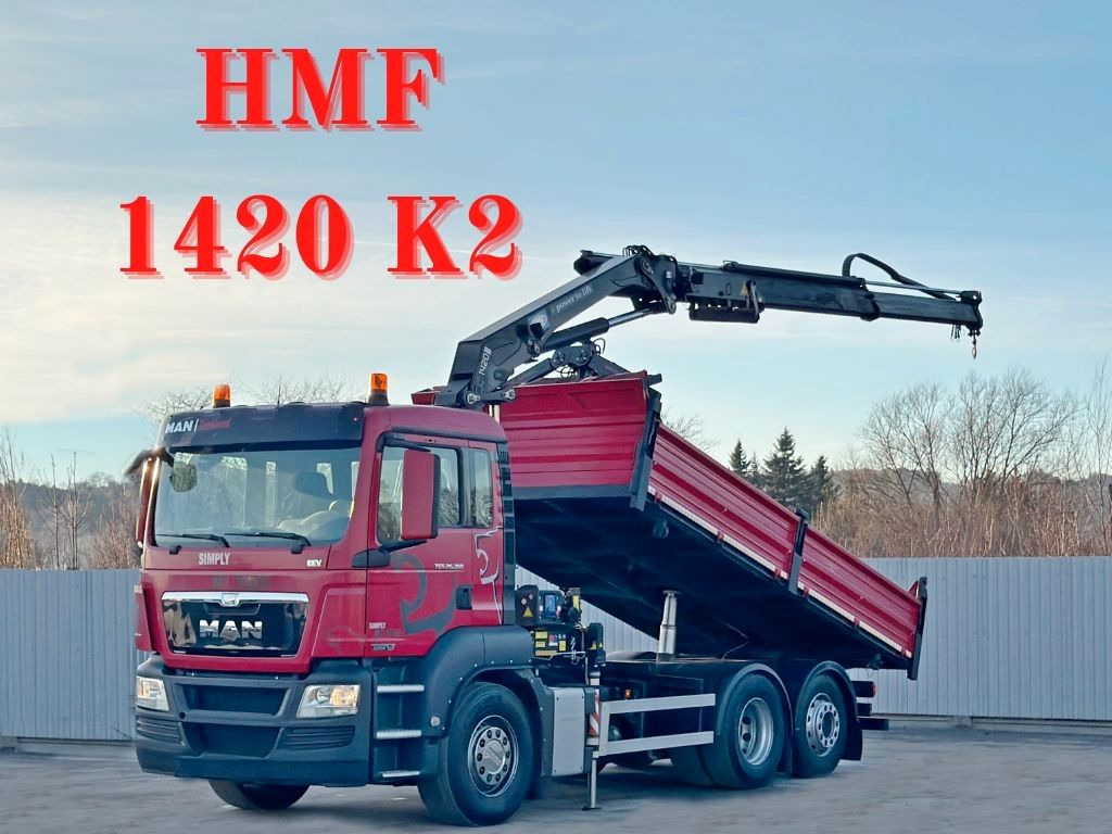 MAN TGS 26.360 Kipper 5,15m*HMF 1420 K2 + FUNK/6x2 - משאית מנוף: תמונה 1 MAN TGS 26.360 Kipper 5,15m*HMF 1420 K2 + FUNK/6x2 - משאית מנוף: תמונה 1
