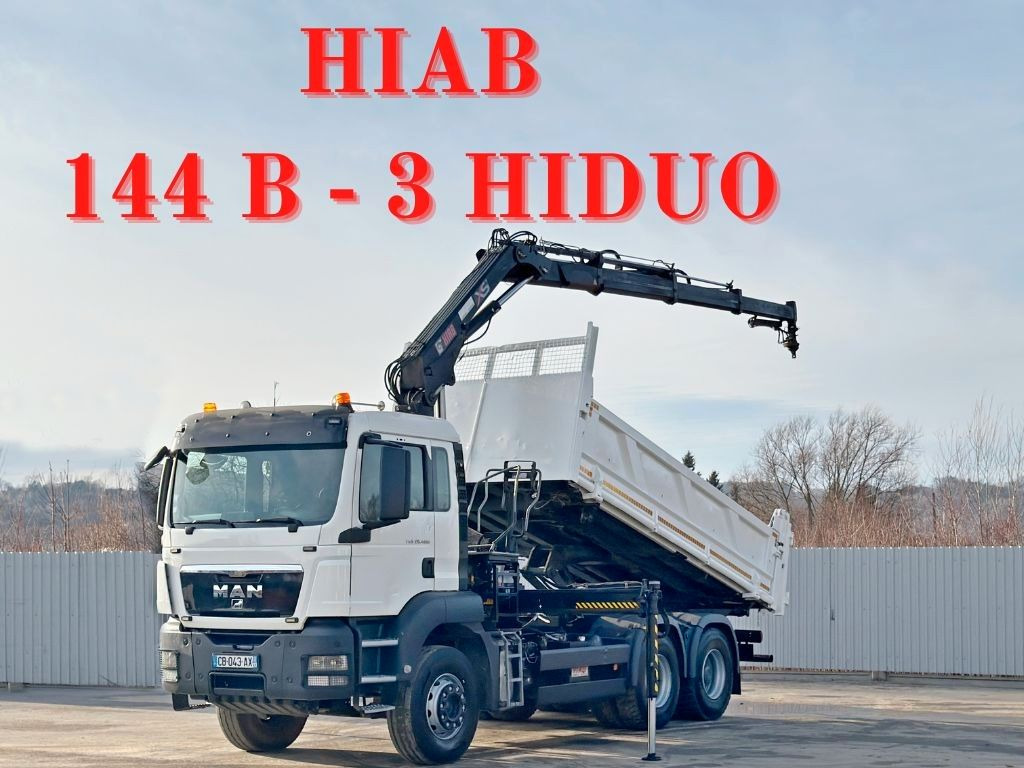 MAN TGS 26.400 * HIAB 144 B - 3 HIDUO + FUNK * 6x4 - מזהיר, משאית מנוף: תמונה 1 MAN TGS 26.400 * HIAB 144 B - 3 HIDUO + FUNK * 6x4 - מזהיר, משאית מנוף: תמונה 1