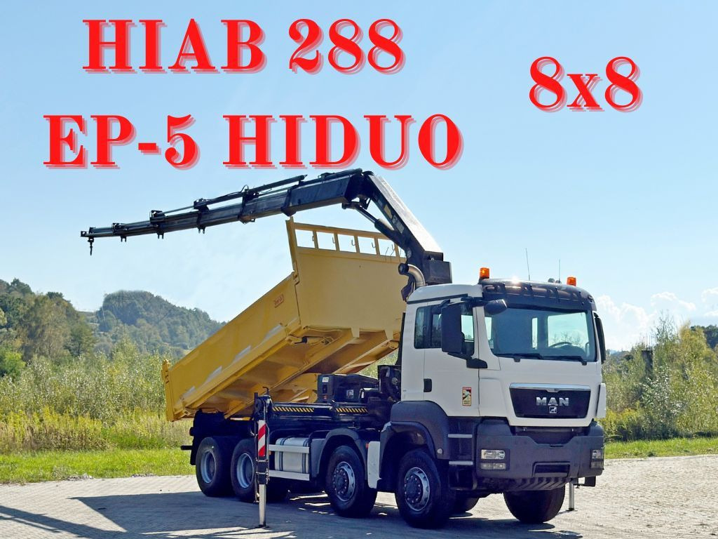 MAN TGS 32.510 * HIAB 288 EP - 5HIDUO/ FUNK * 8x8 - משאית מנוף: תמונה 1 MAN TGS 32.510 * HIAB 288 EP - 5HIDUO/ FUNK * 8x8 - משאית מנוף: תמונה 1