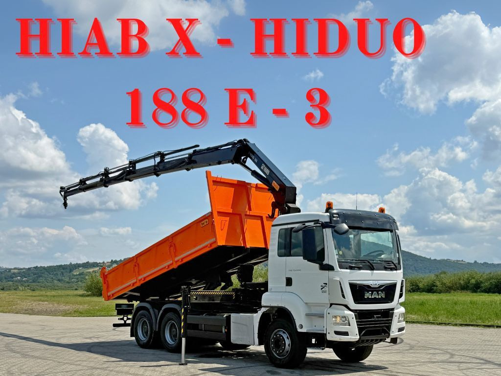 MAN TGS 33.440 * HIAB X-HIDUO 188 E-5 + FUNK * 6x4 - מזהיר, משאית מנוף: תמונה 1 MAN TGS 33.440 * HIAB X-HIDUO 188 E-5 + FUNK * 6x4 - מזהיר, משאית מנוף: תמונה 1