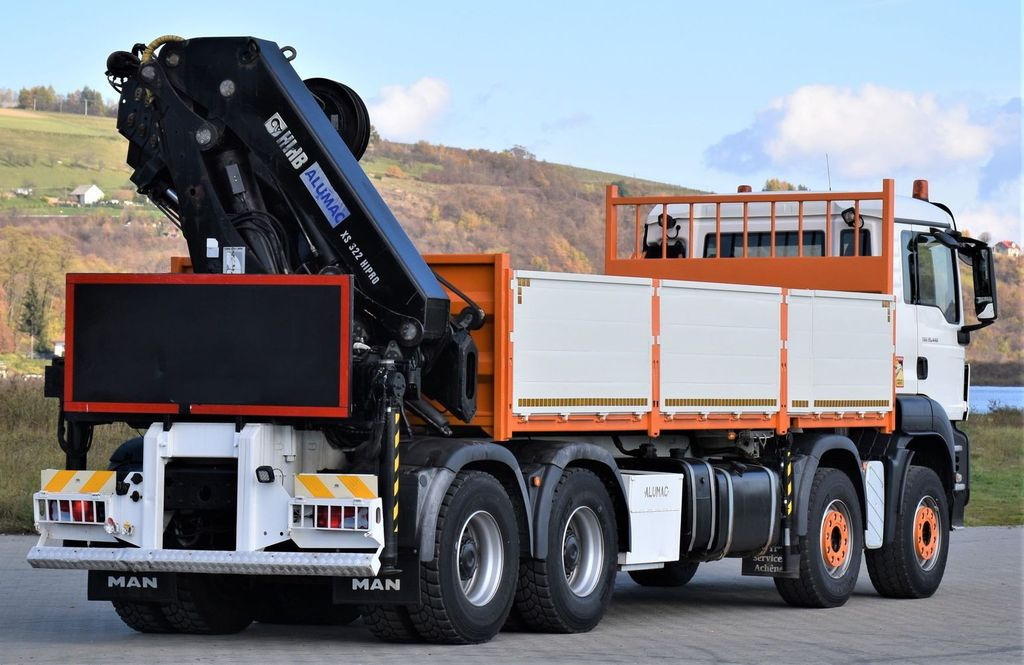 משאית מנוף, משאית צד נופל/ שטוחה MAN TGS 35.440 * HIAB 322 EP-5HIPRO+FUNK / 8x4!: תמונה 7