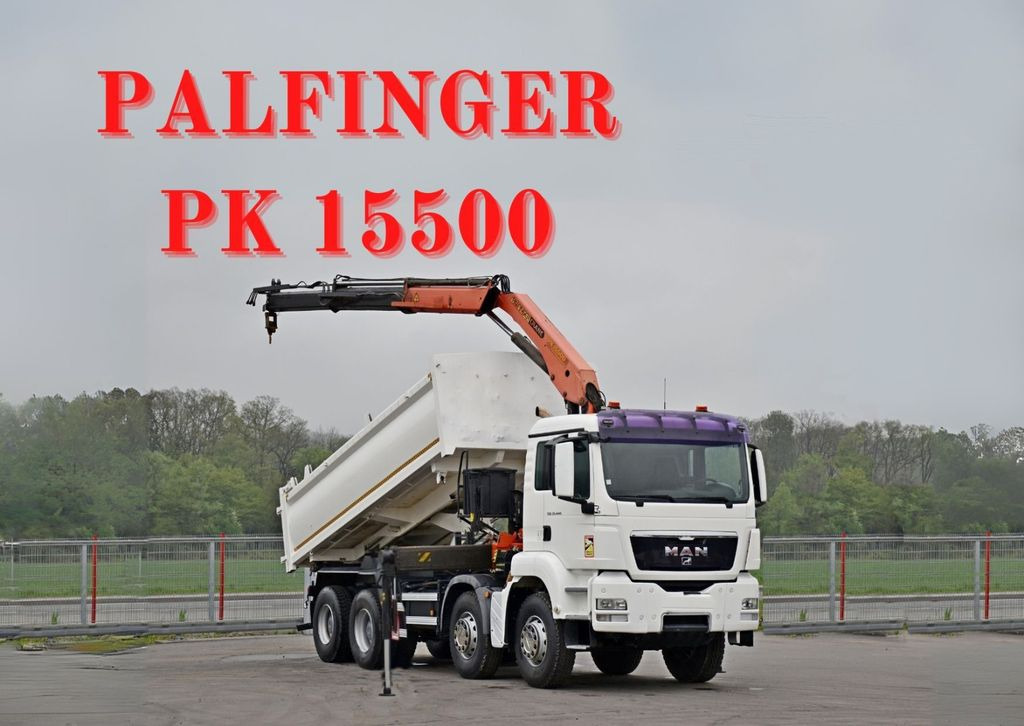 MAN TGS 35.440 * KIPPER 5,80m + KRAN * TOPZUSTAND - משאית מנוף, מזהיר: תמונה 1 MAN TGS 35.440 * KIPPER 5,80m + KRAN * TOPZUSTAND - משאית מנוף, מזהיר: תמונה 1