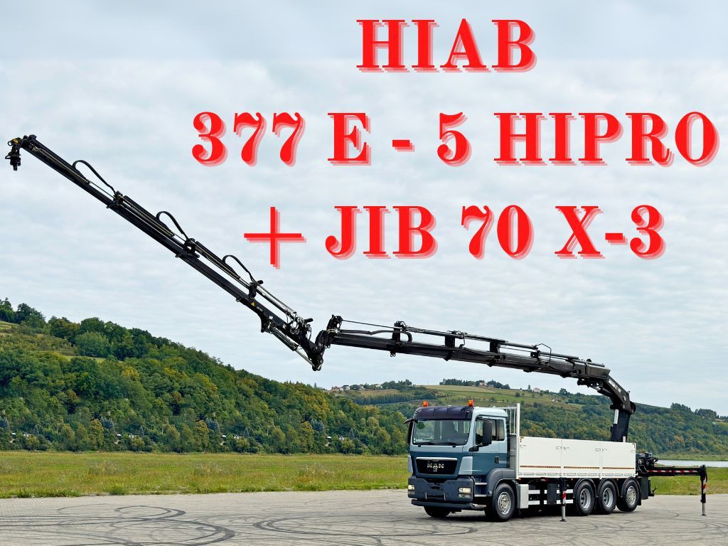 MAN TGS 35.480*HIAB 377 E-5 HIPRO+JIB 70X-3FUNK /8x4 - משאית מנוף: תמונה 1 MAN TGS 35.480*HIAB 377 E-5 HIPRO+JIB 70X-3FUNK /8x4 - משאית מנוף: תמונה 1