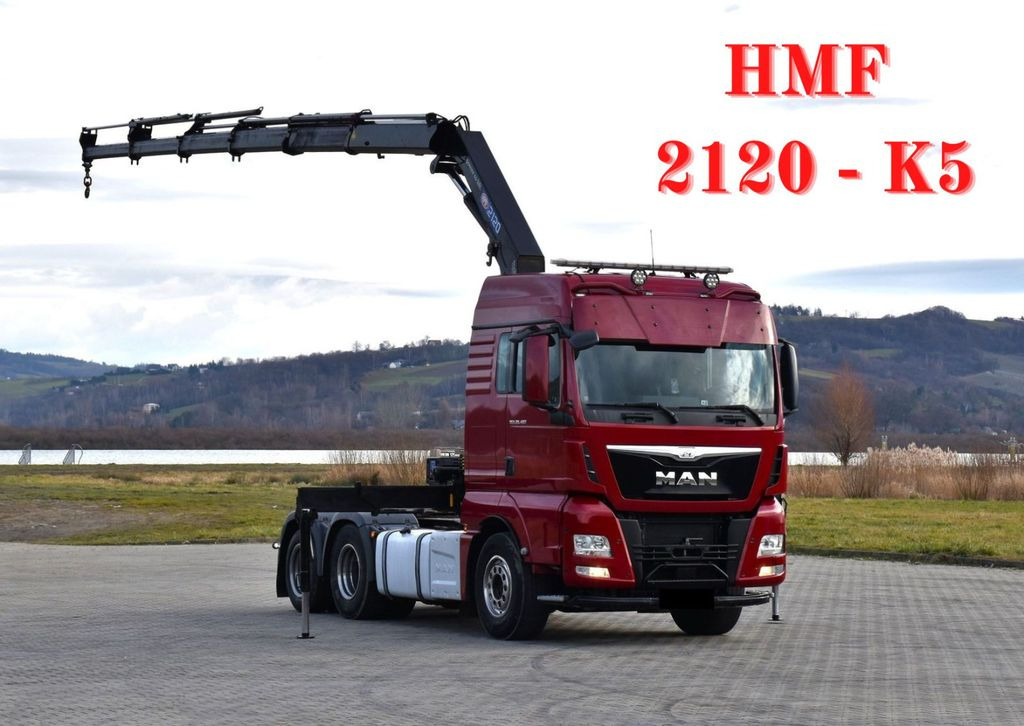 MAN TGX 28.480 Sattelzugmaschine + HMF 2120 K5/FUNK MAN TGX 28.480 Sattelzugmaschine + HMF 2120 K5/FUNK - יחידת טרקטור: תמונה 1 MAN TGX 28.480 Sattelzugmaschine + HMF 2120 K5/FUNK MAN TGX 28.480 Sattelzugmaschine + HMF 2120 K5/FUNK - יחידת טרקטור: תמונה 1