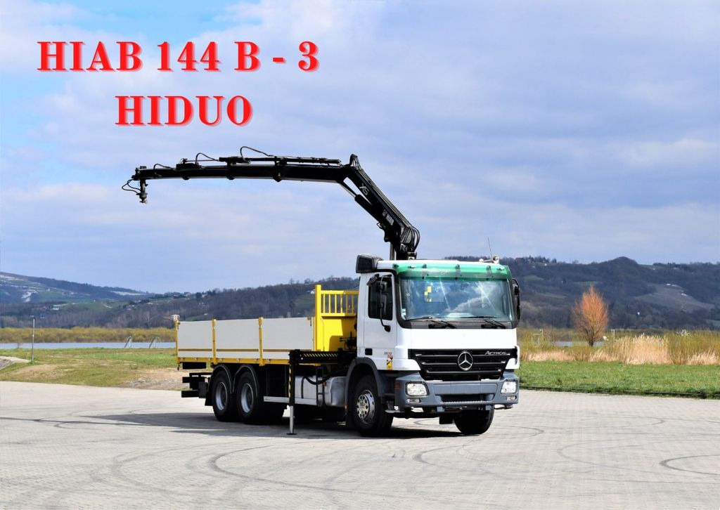 Mercedes-Benz ACTROS 2632 * HIAB 144B-3HIDUO+FUNK / 6x4 - משאית מנוף, משאית צד נופל/ שטוחה: תמונה 1 Mercedes-Benz ACTROS 2632 * HIAB 144B-3HIDUO+FUNK / 6x4 - משאית מנוף, משאית צד נופל/ שטוחה: תמונה 1