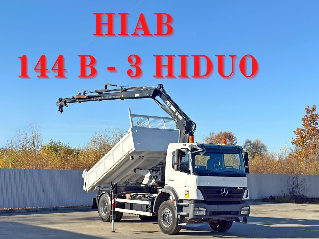 Mercedes-Benz AXOR 1833 * HIAB 144 B - 3 HIDUO + FUNK * TOP - מזהיר, משאית מנוף: תמונה 1 Mercedes-Benz AXOR 1833 * HIAB 144 B - 3 HIDUO + FUNK * TOP - מזהיר, משאית מנוף: תמונה 1
