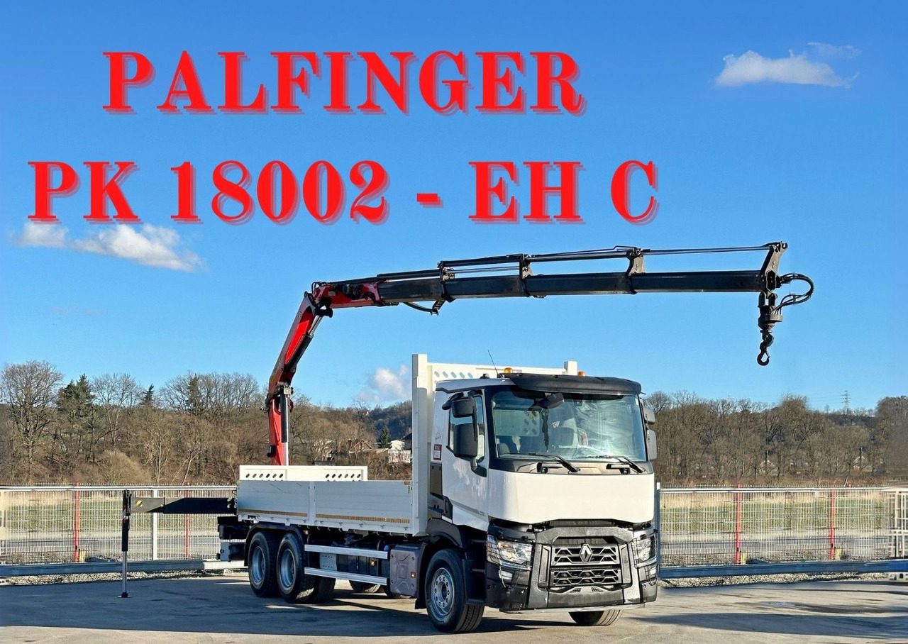 Renault C 380 *PRITSCHE 6,80m * PK 18002-EH C + FUNK*6x4 - משאית מנוף: תמונה 1 Renault C 380 *PRITSCHE 6,80m * PK 18002-EH C + FUNK*6x4 - משאית מנוף: תמונה 1